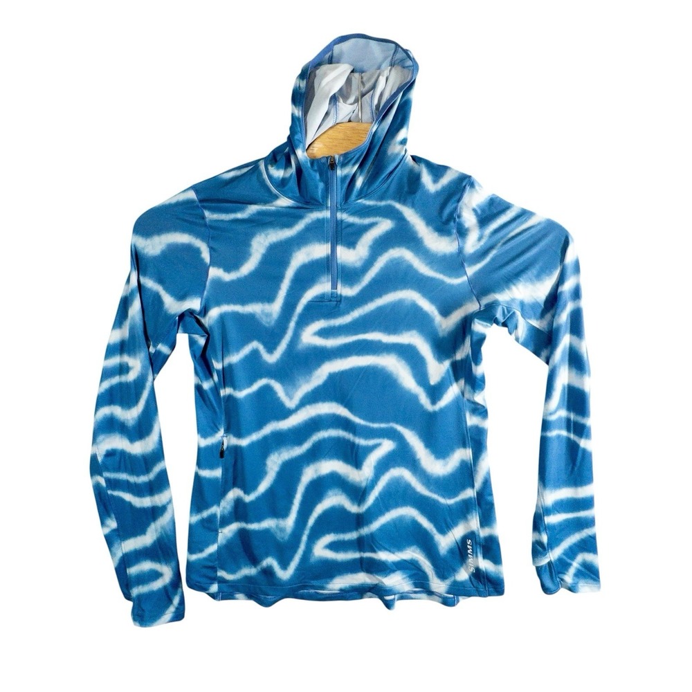 Simms Fishing Performance Qtr Zip Hooded Shirt Womens Medium Gorpcore Outdoors